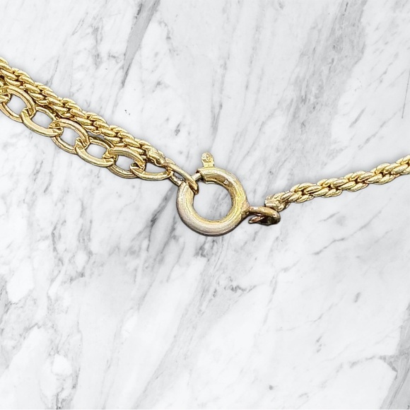 Christian Dior CD Tear Drop Circle Necklace - Picture 5 of 6